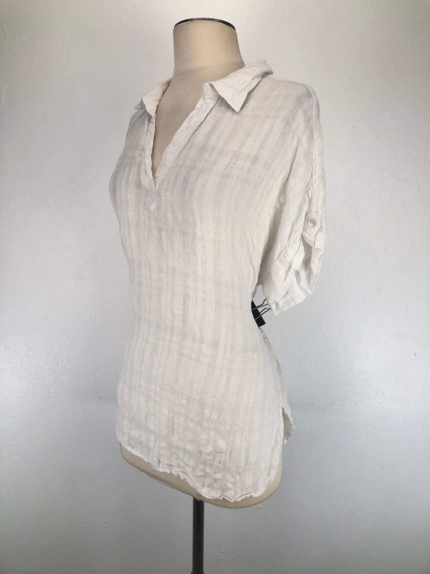 Camisa Blanco de Rayas Rachel