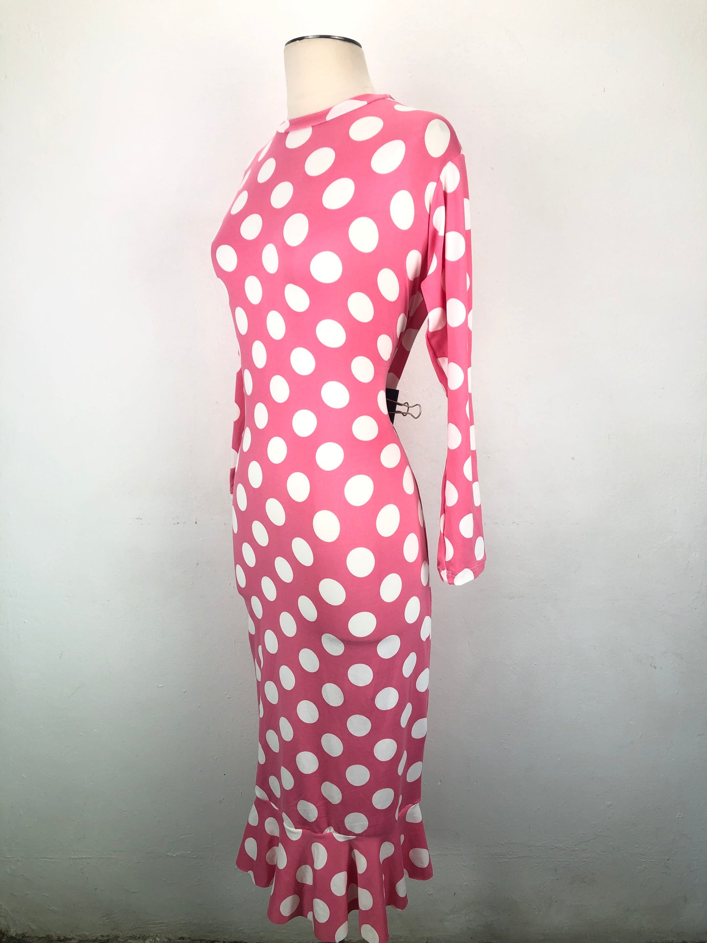 Vestido Rosado Lunares Variangis
