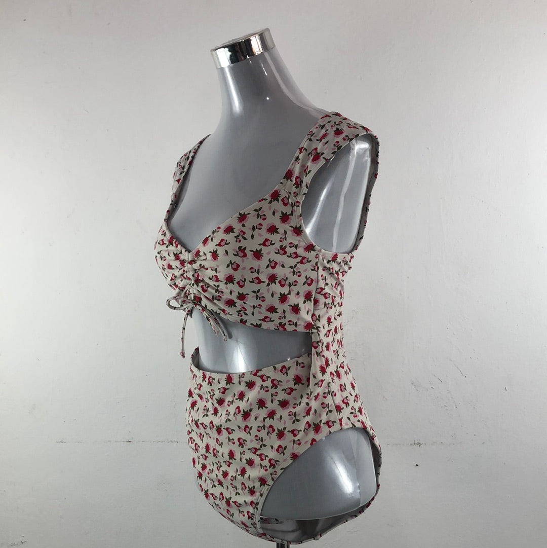 Traje de Baño Crema de Flores Xhilaration