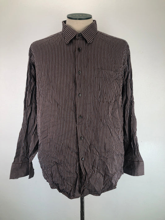 Camisa Marron De Rayas Billy Lohdon