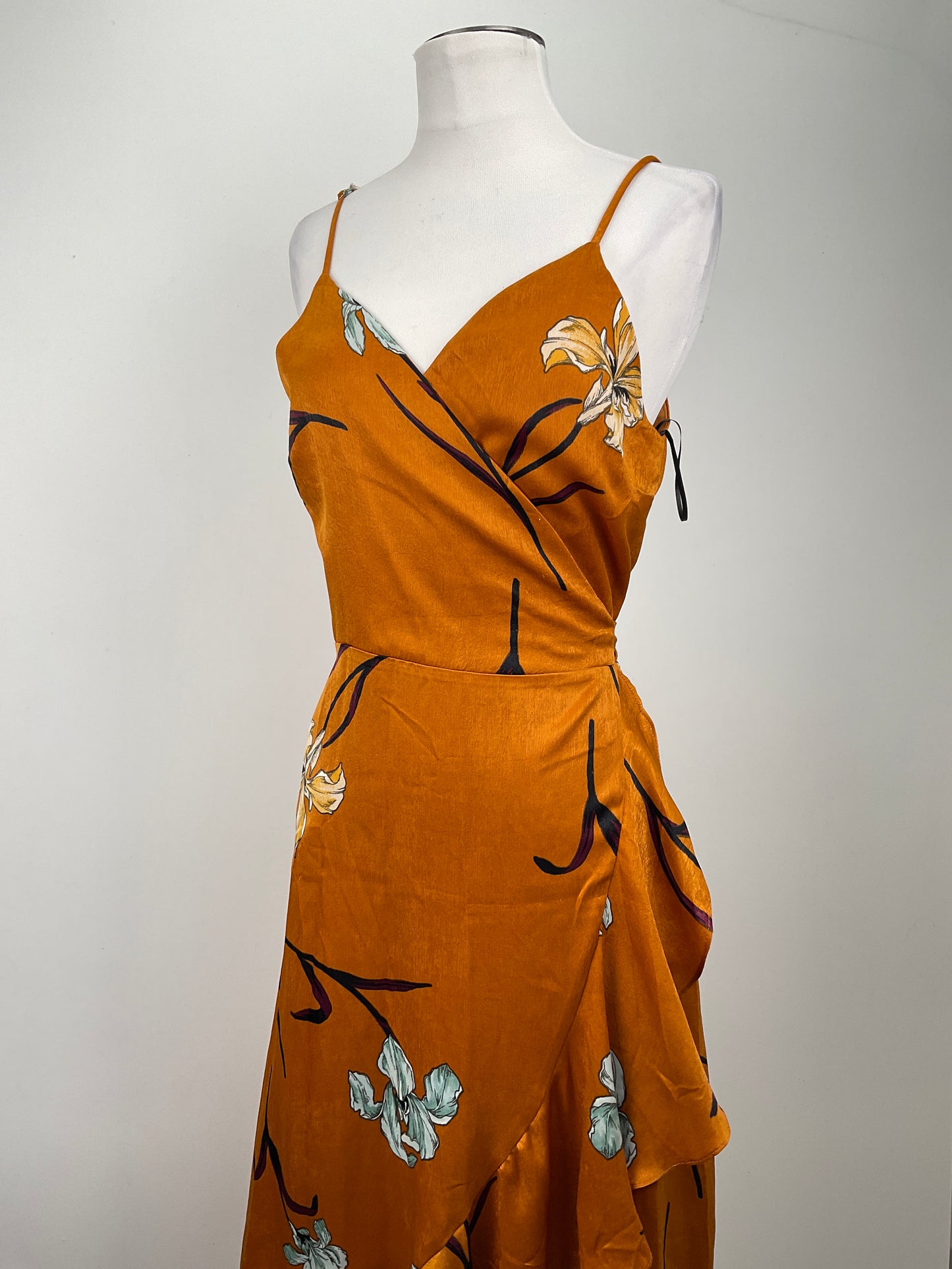 Vestido Mostaza Floral Lumière