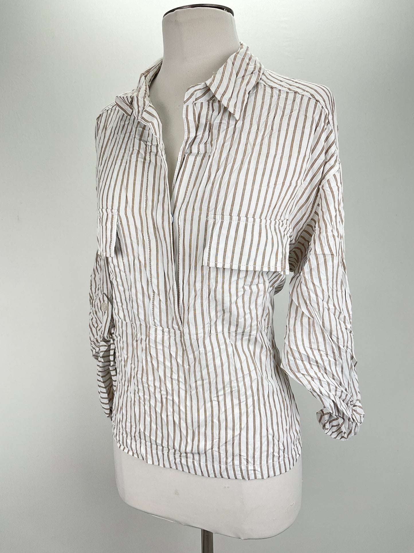 Camisa Blanco de Rayas Max Studio London