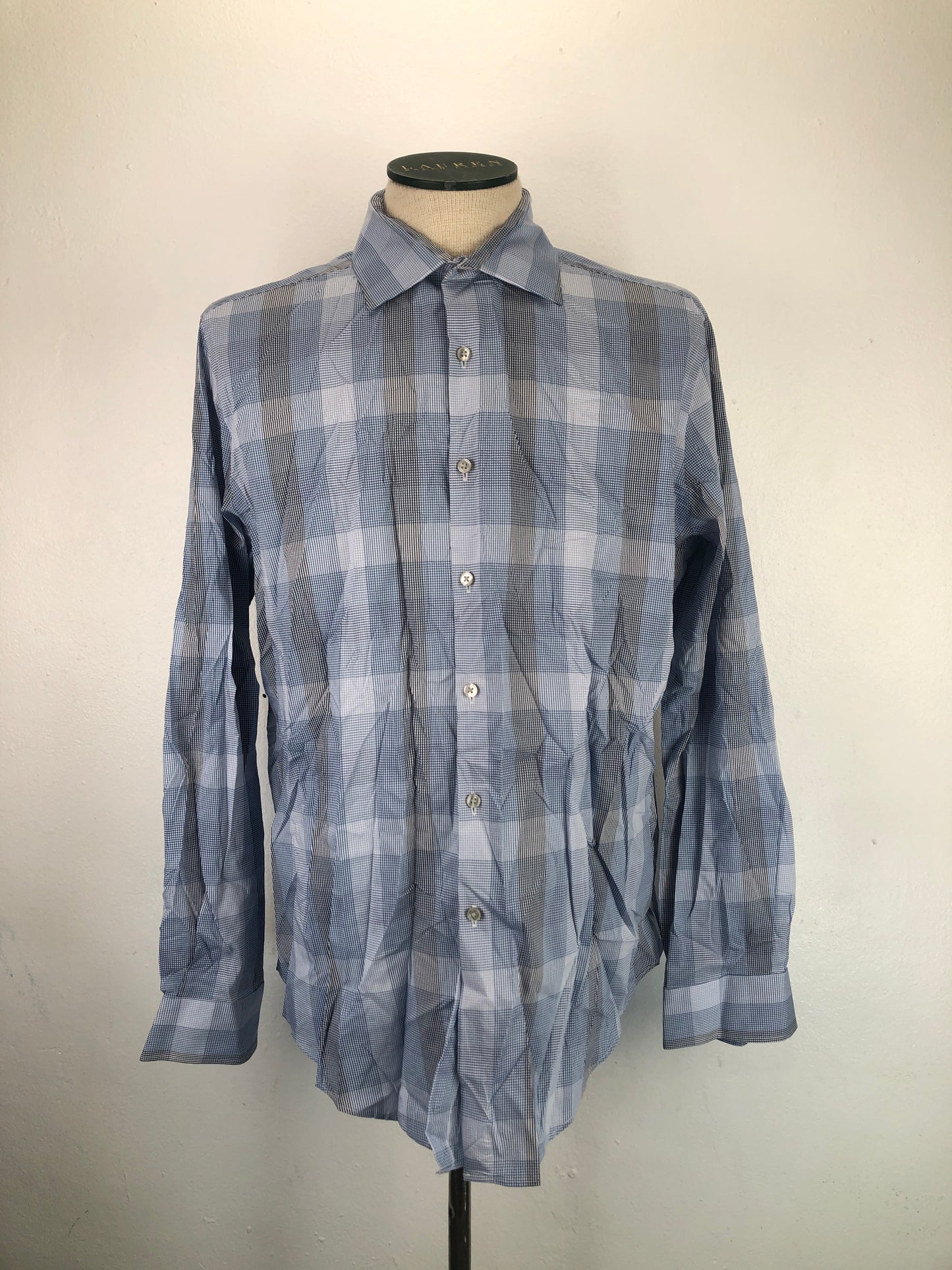 Camisa Gris de Cuadro Vanheusen