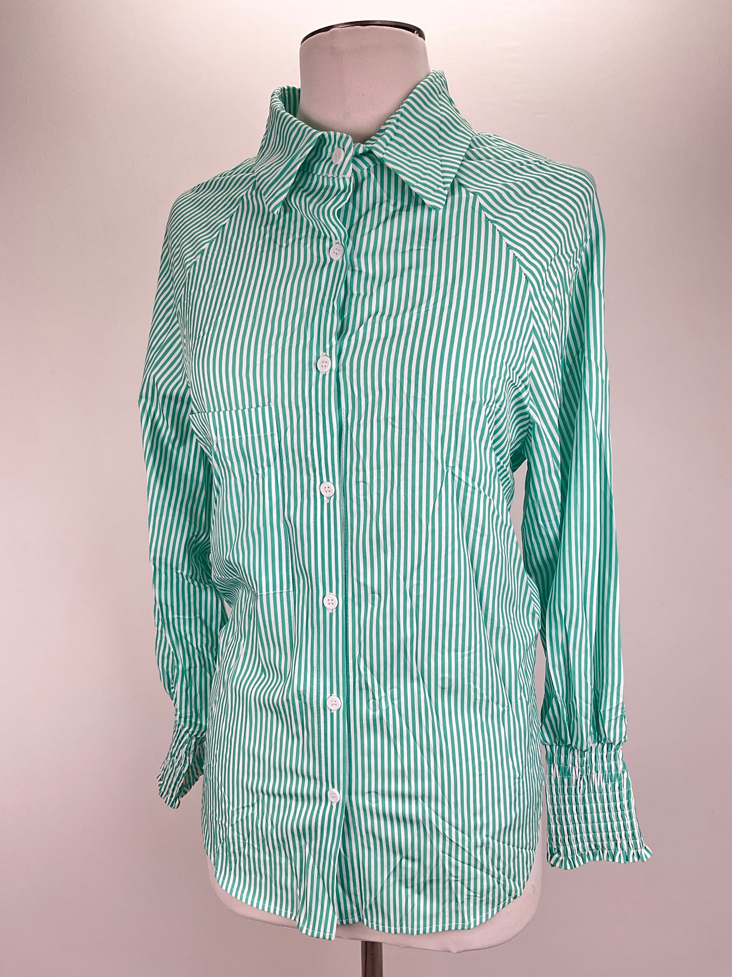 Camisa Turquesa de Rayas Variangis