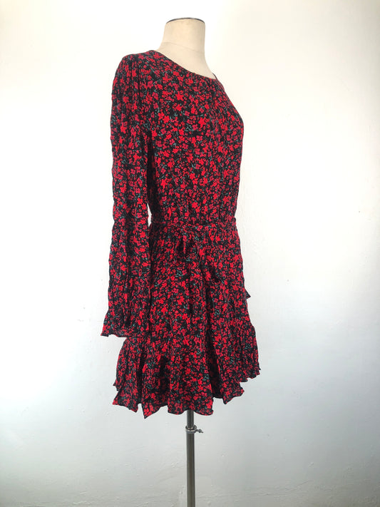Vestido Rojo de Floral Smart