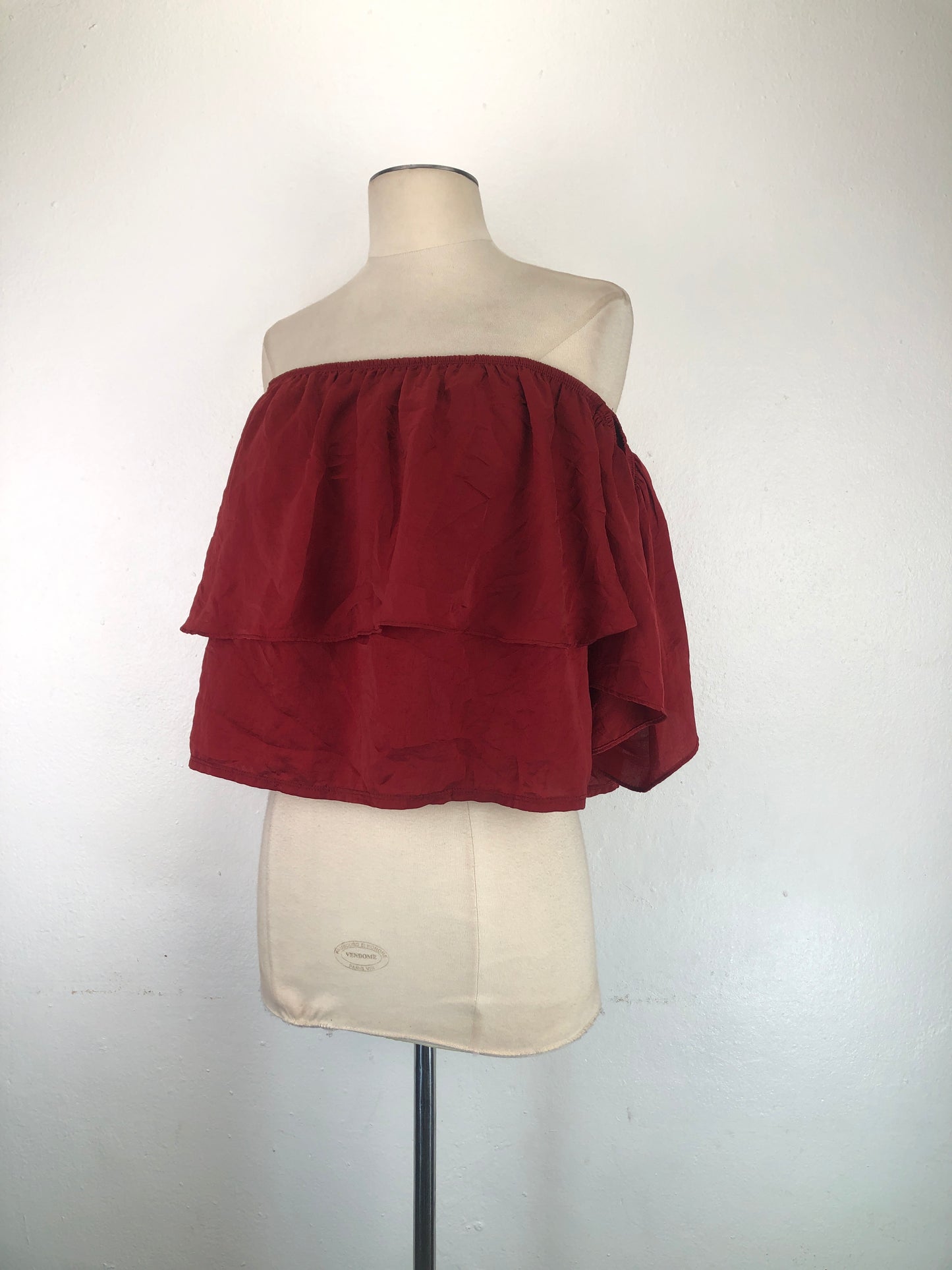 Blusa Rojo vino Fashion Nova