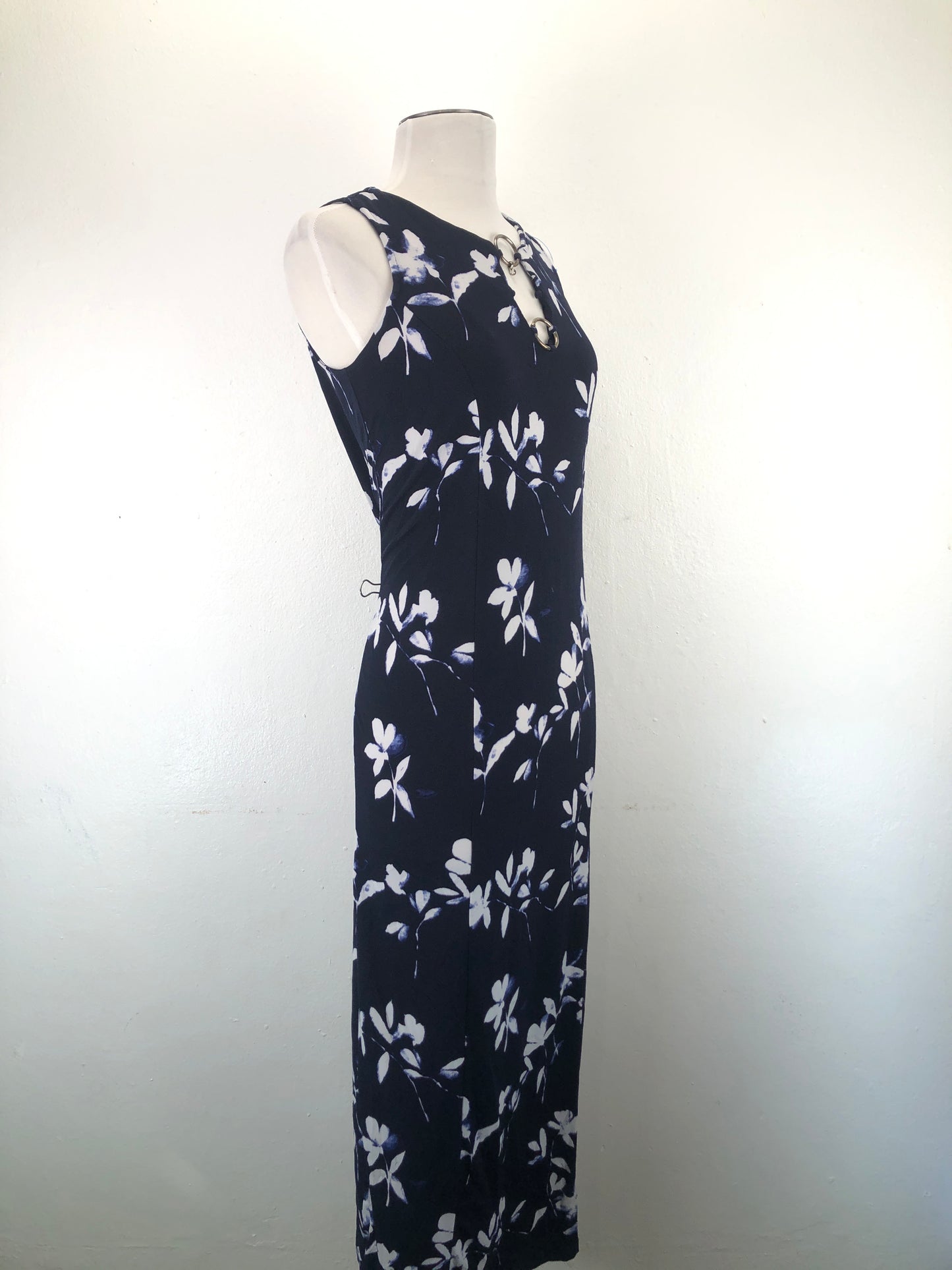Vestido Azul marino Floral Msk