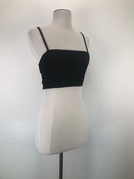 Blusa Negro de Brillo Shein