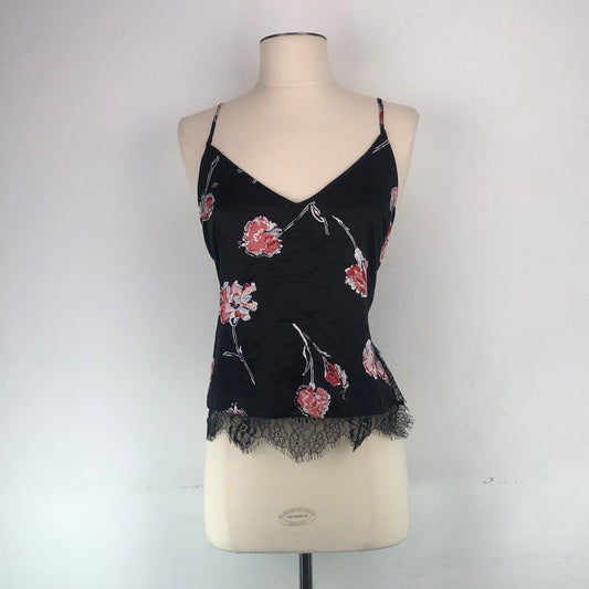 Blusa Negro de Flores Kaari