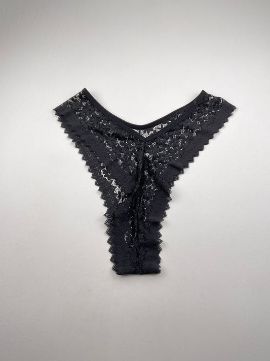 Panti Negro Floral Variangis