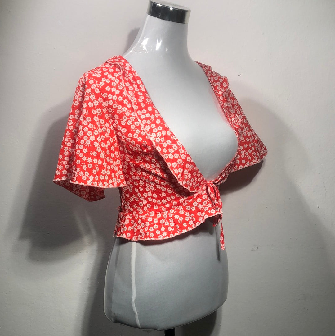 Blusa Rojo Romwe