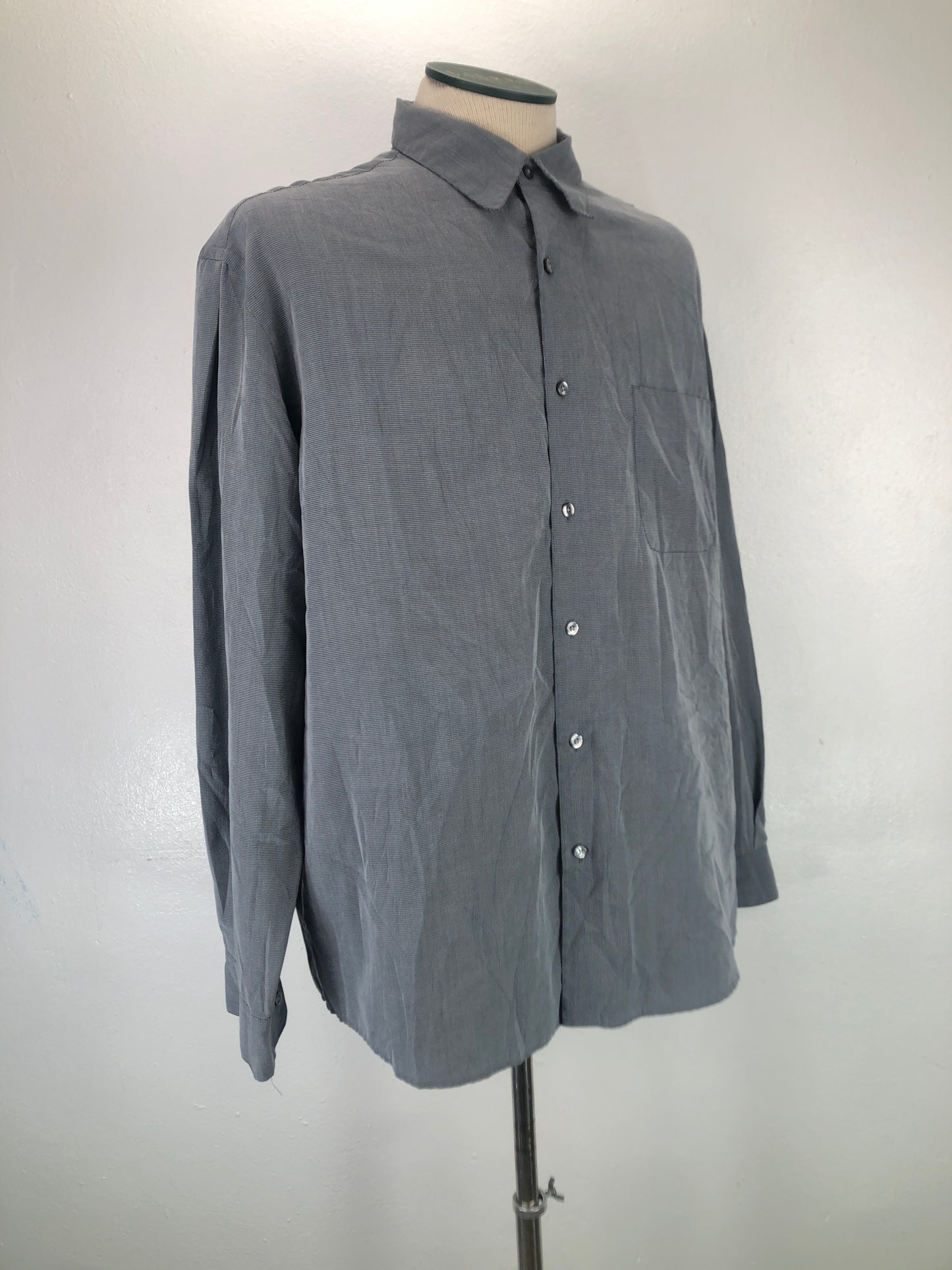 Camisa Gris Perry Ellis Port Folio