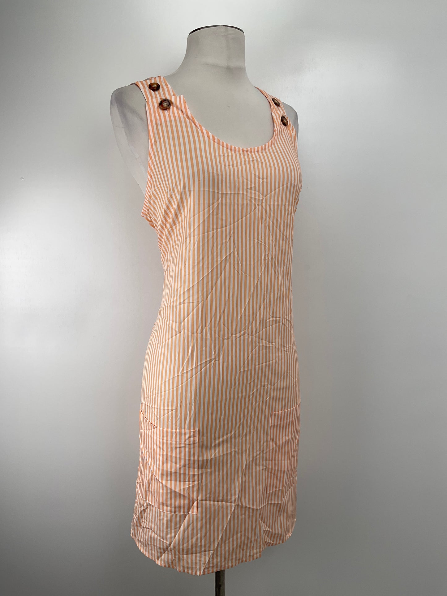 Vestido Naranja De Rayas Variangis
