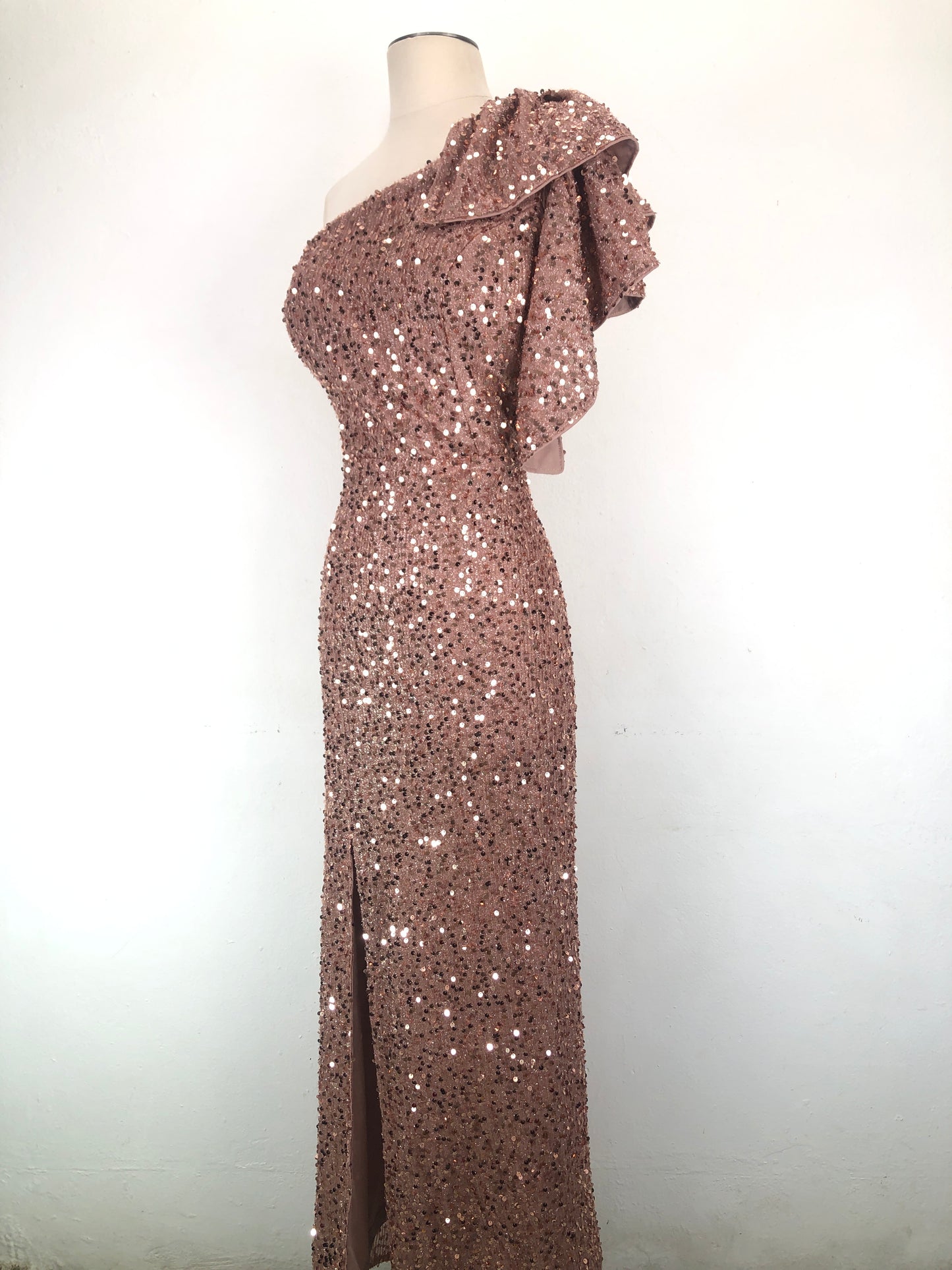 Vestido Nude de Brillo Variangis