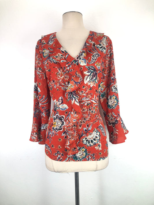 Blusa Naranja de Flores Investments