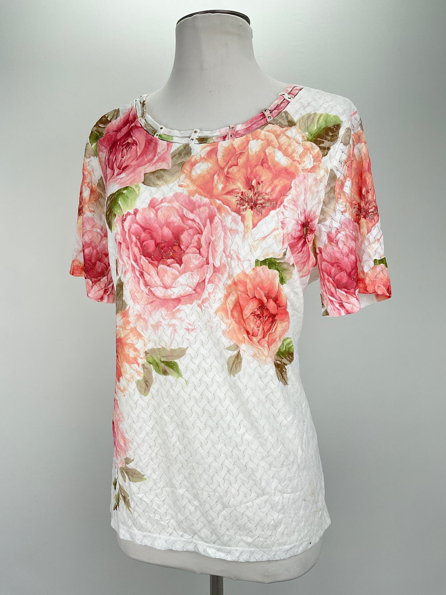Blusa Blanco Floral Alfred Dunner