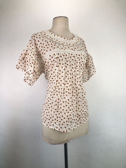 Blusa Crema Floral Loft
