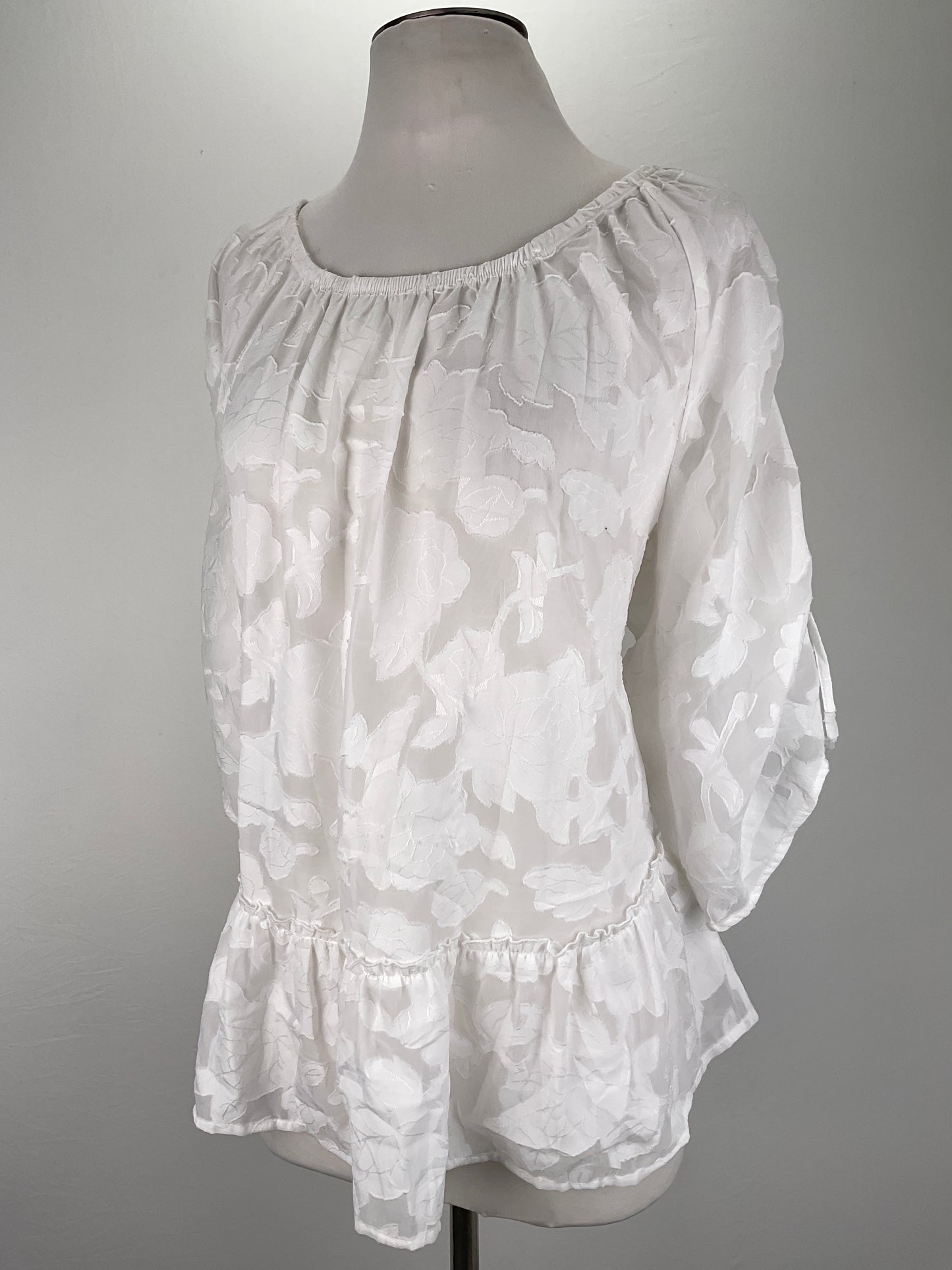 Blusa Blanco Floral Democracy
