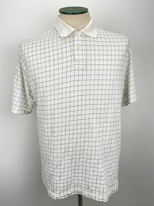 Camiseta Blanco De Cuadro Premier