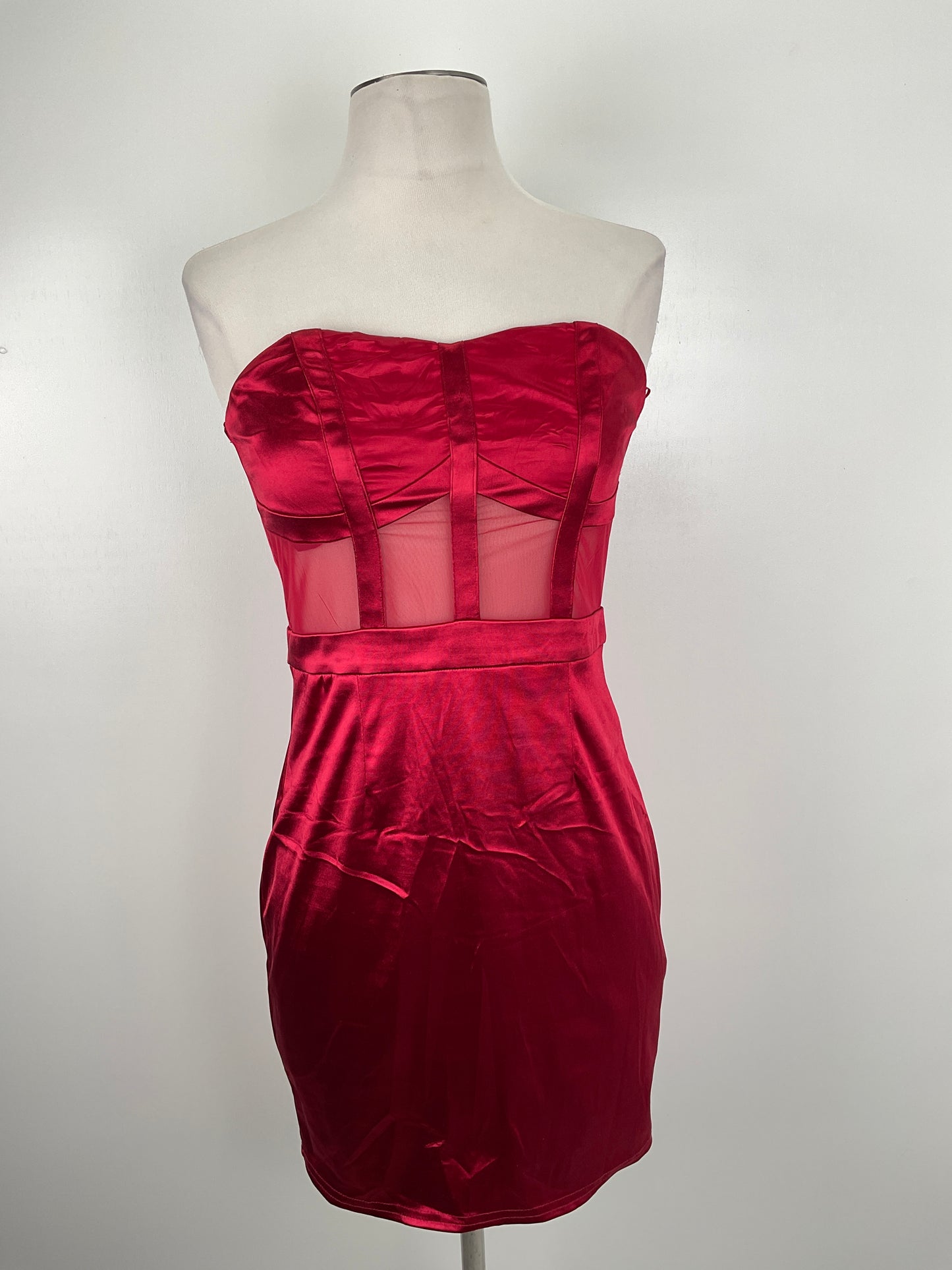 Vestido Rojo Vino Fashion Nova