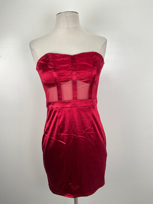 Vestido Rojo Vino Fashion Nova