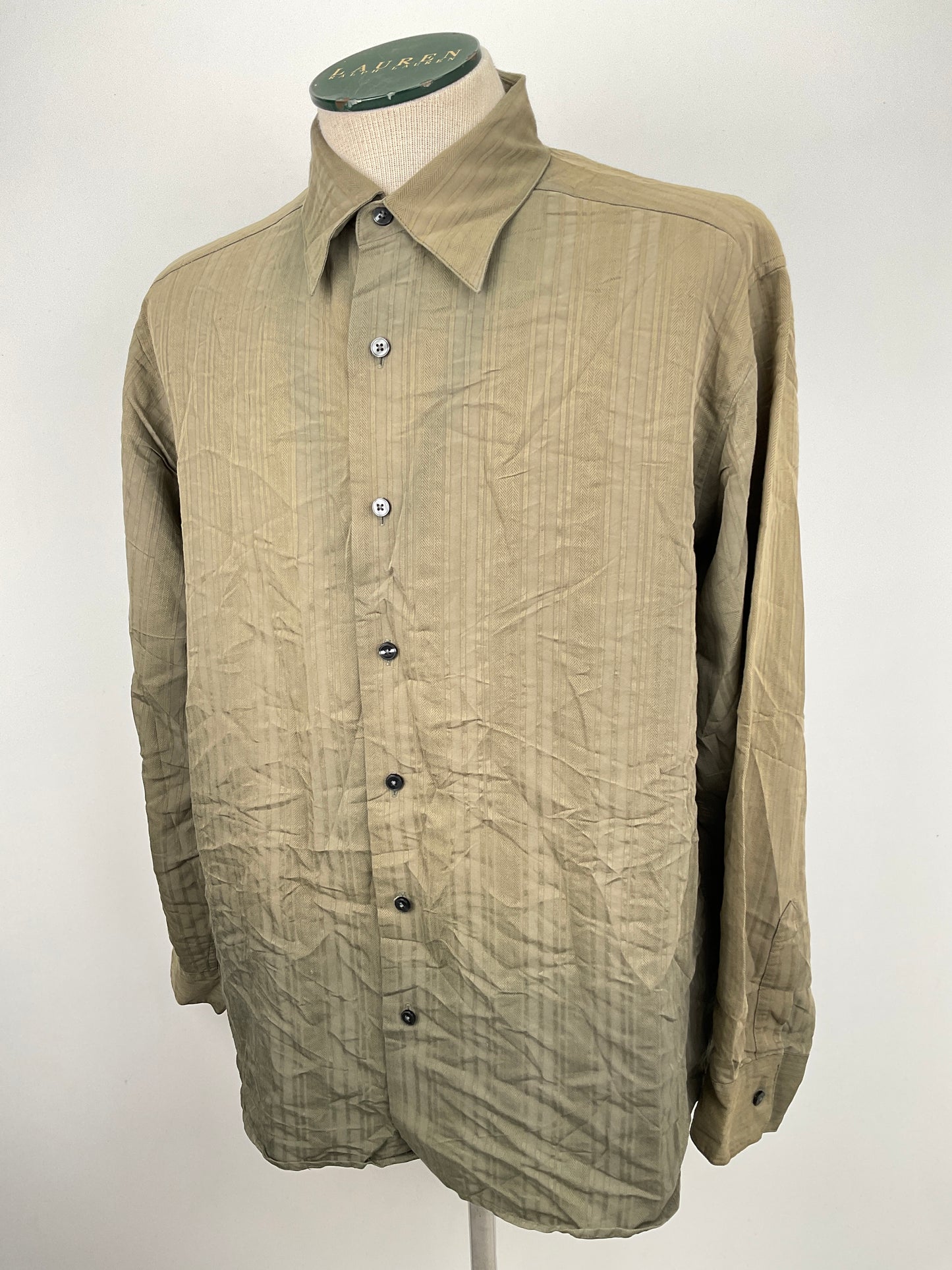 Camisa Verde Militar de Rayas Axcess