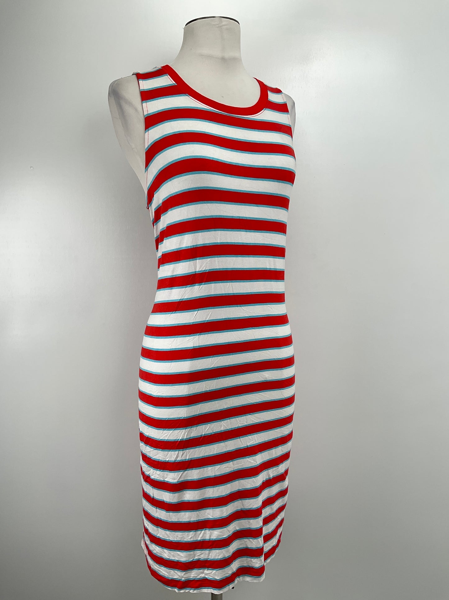 Vestido Rojo De Rayas Time Tru