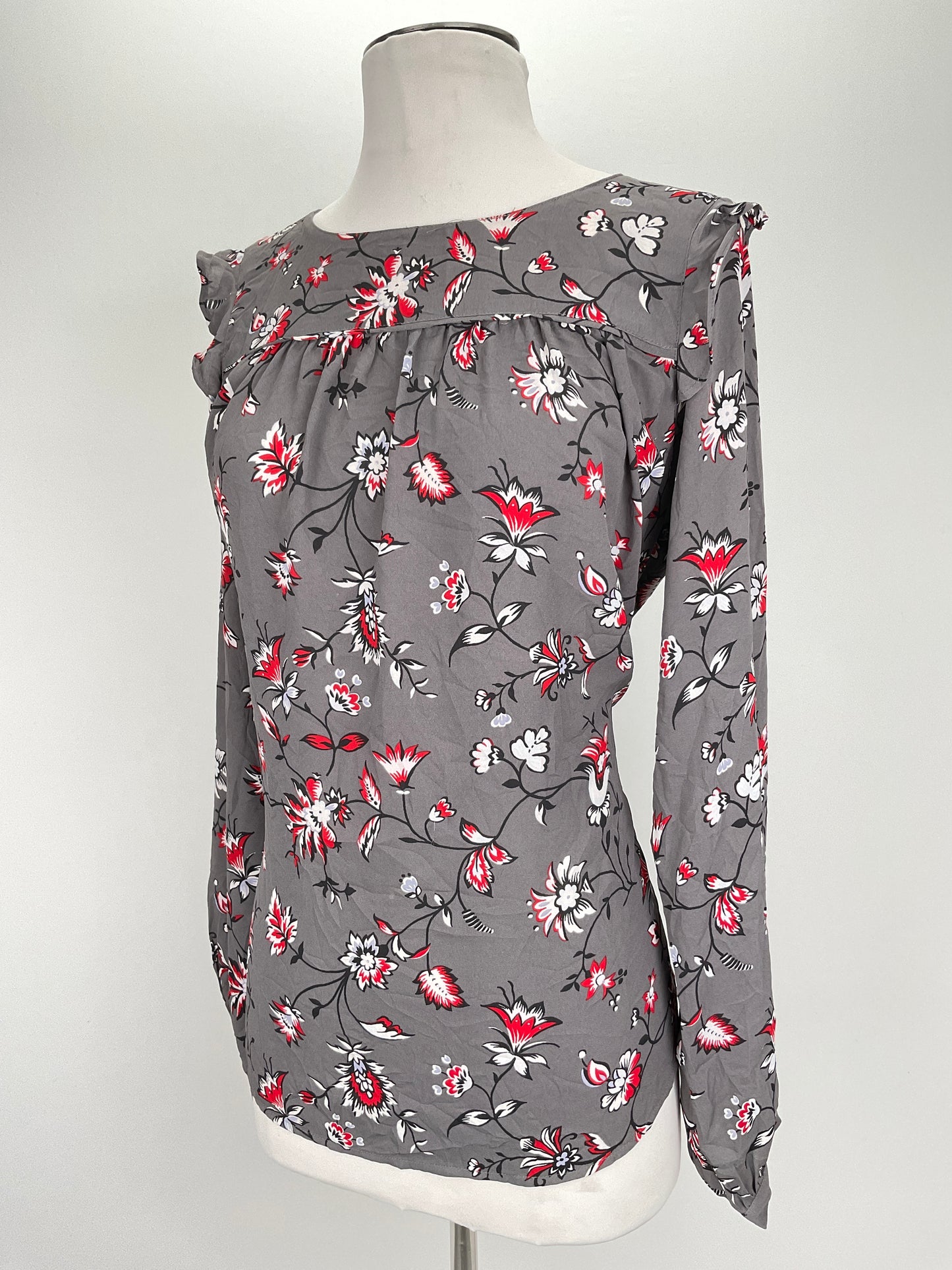 Blusa Gris Floral Loft