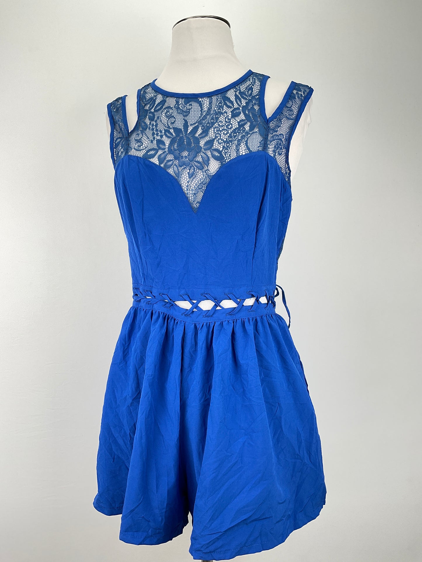 Enterizo Azul Floral Mustard seed