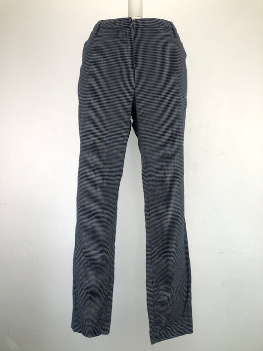 Pantalon Negro De Cuadro De Vestir Essentials