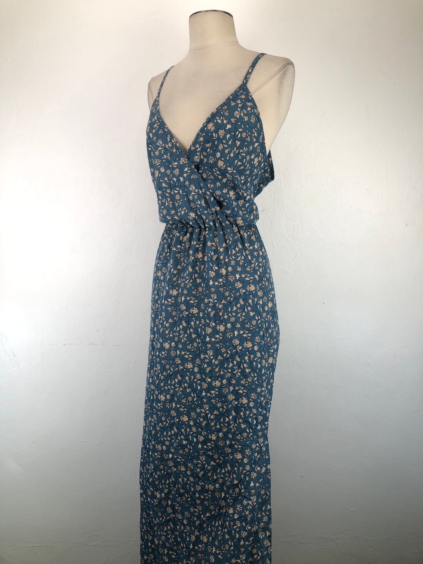 Vestido Gris azulado Floral Shein