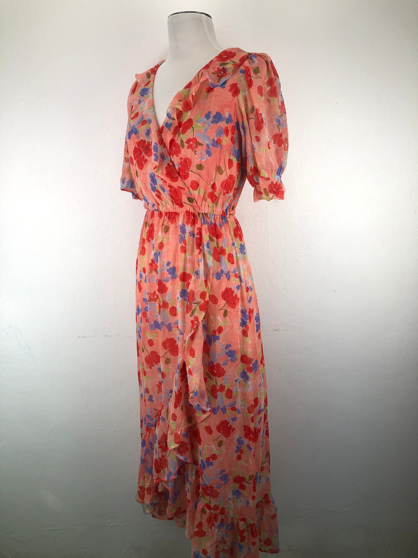 Vestido Naranja Floral Lauren Conrad