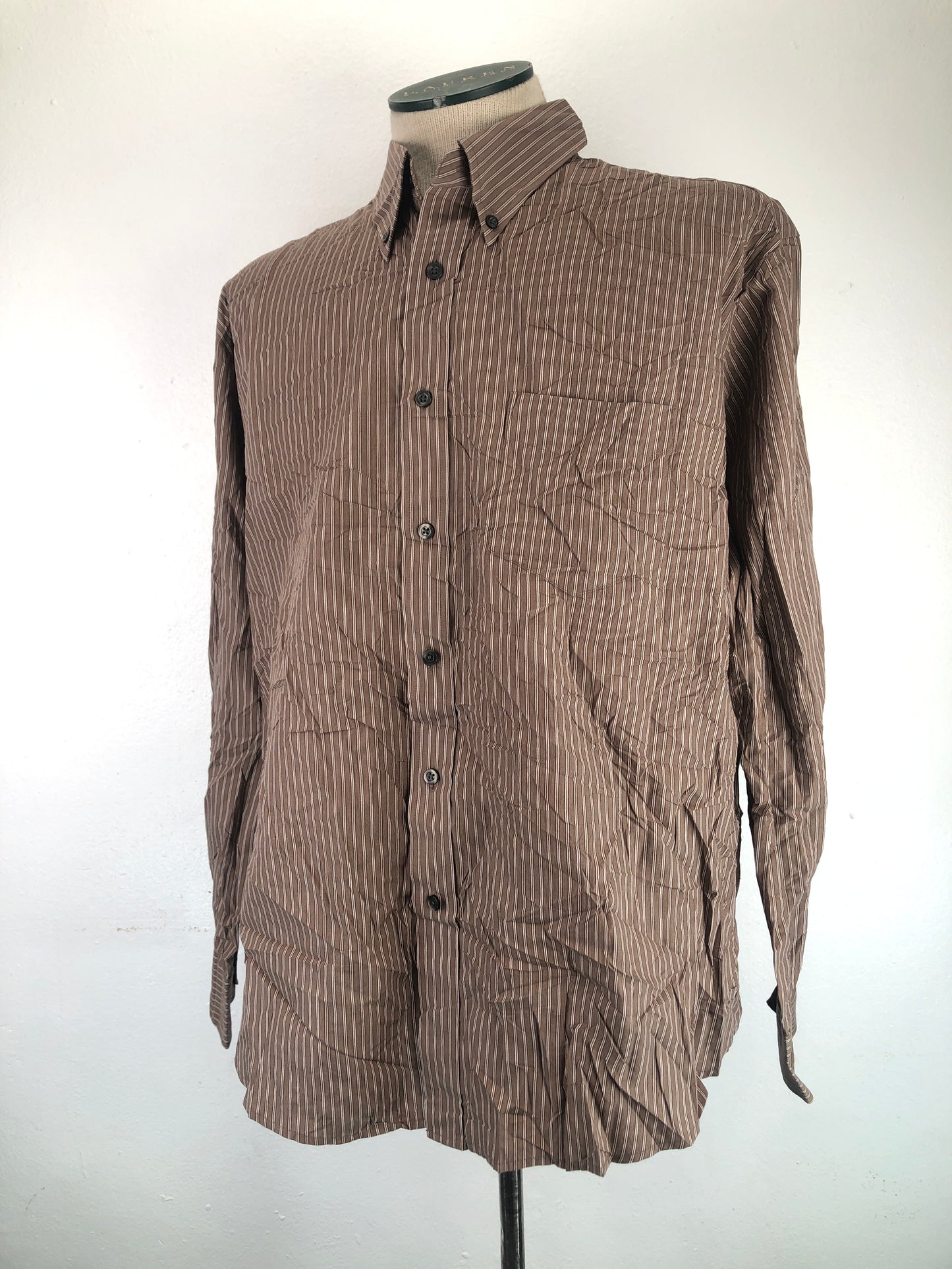 Camisa Marron De Rayas Dockers