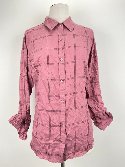 Camisa Nude de Cuadro Nine West