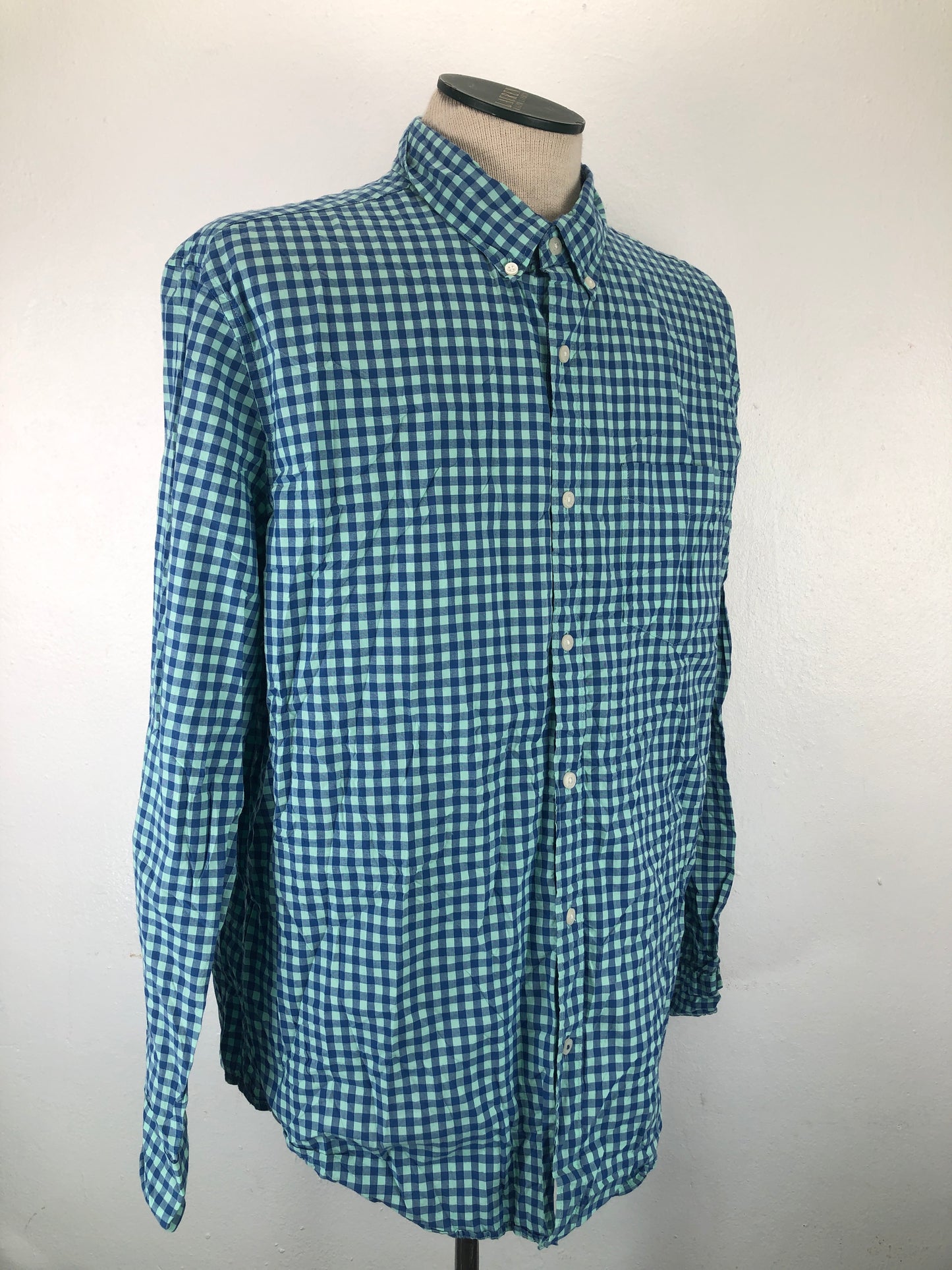 Camisa Turquesa de Cuadro American Eagle