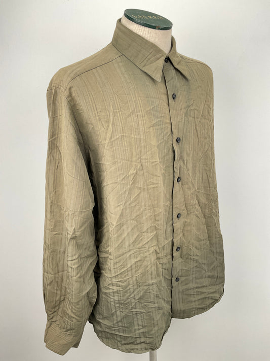 Camisa Verde Militar de Rayas Axcess