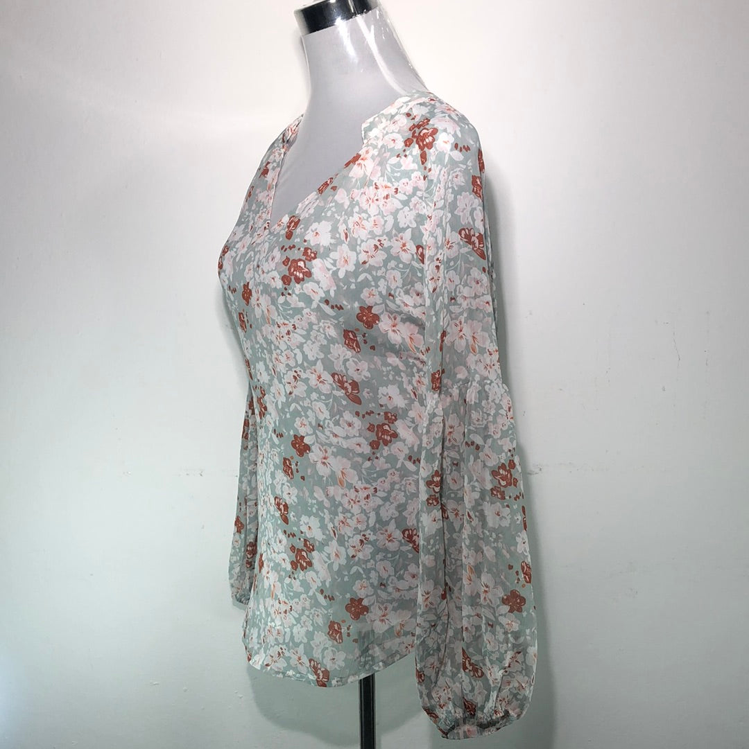 Blusa Verde de Flores