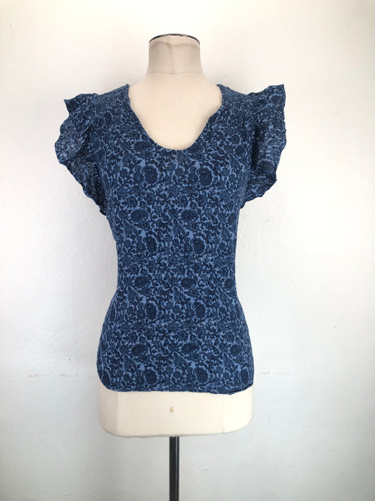 Blusa Azul Floral Style Co