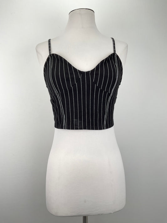 Blusa Negro de Rayas Forever 21