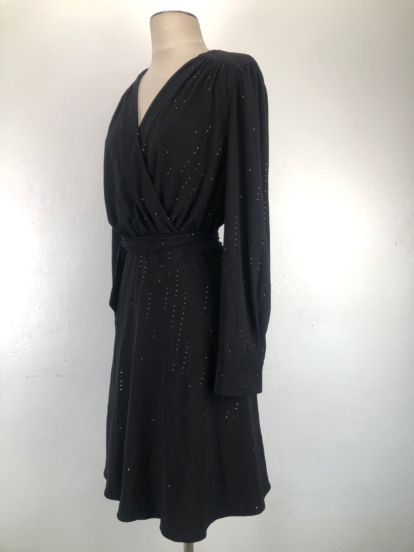 Vestido Negro de Brillo Dkny