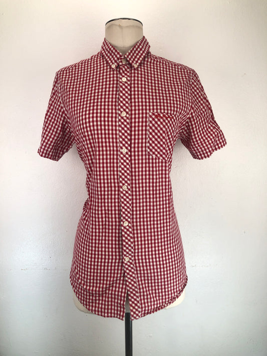 Camisa Rojo vino de Cuadro Ben Sneman