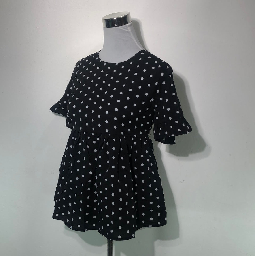 Blusa Negro de Lunares Shein