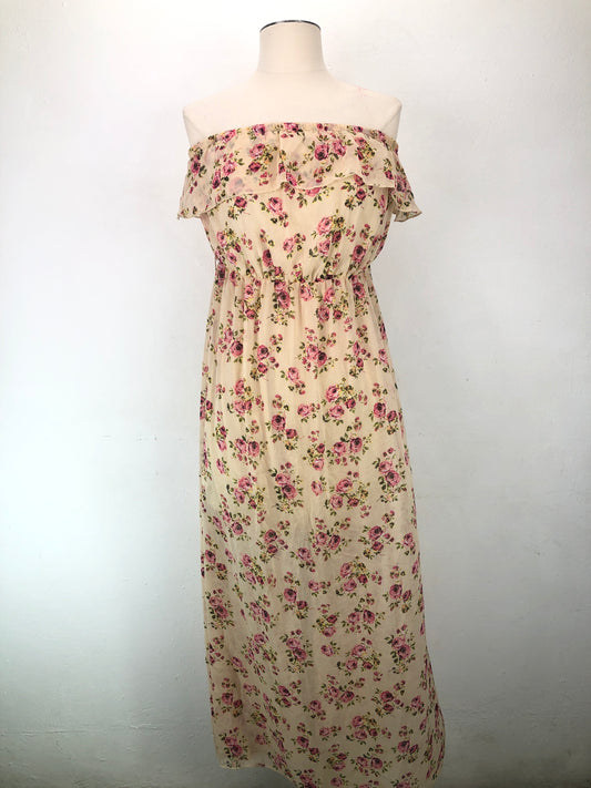 Vestido Crema de Floral No Boundaries