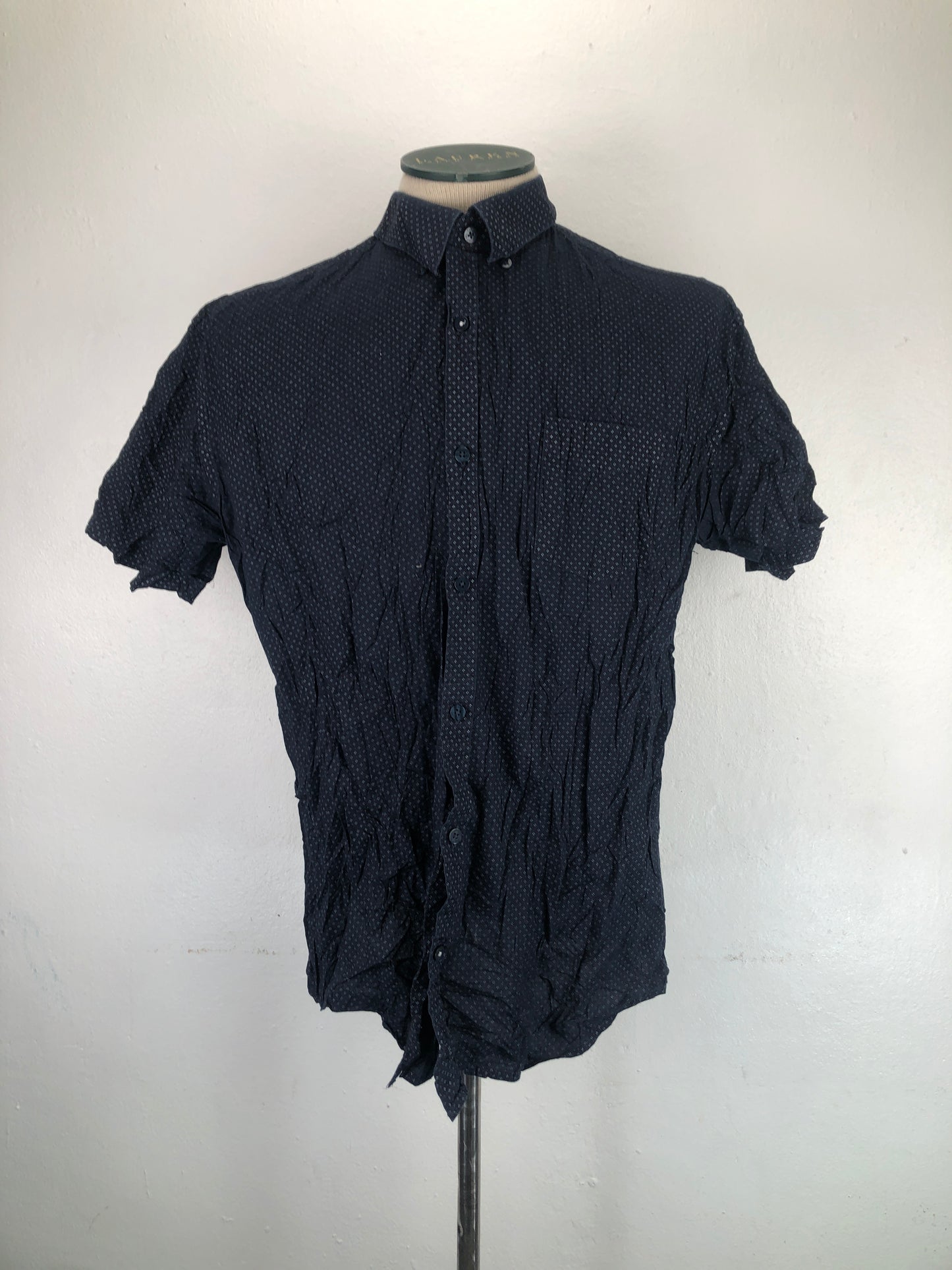 Camisa Azul marino de Lunares Cuastal