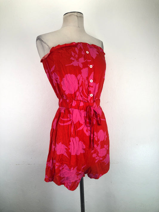 Enterizo rojo Floral Beachsissi