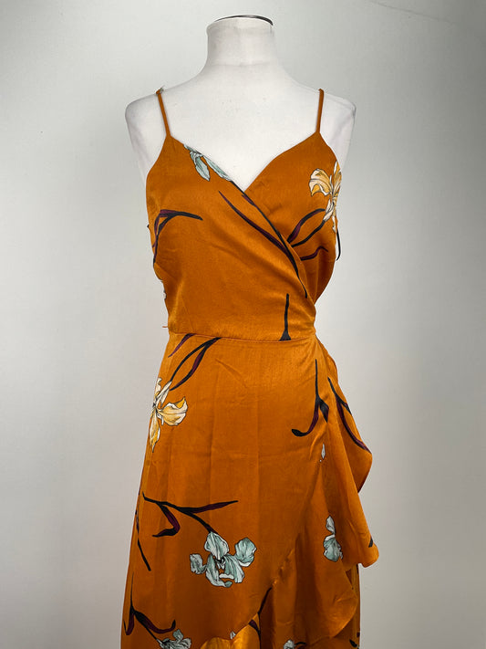 Vestido Mostaza Floral Lumière