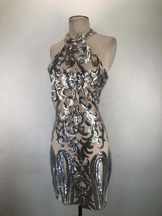 Vestido Plateado Xtaren