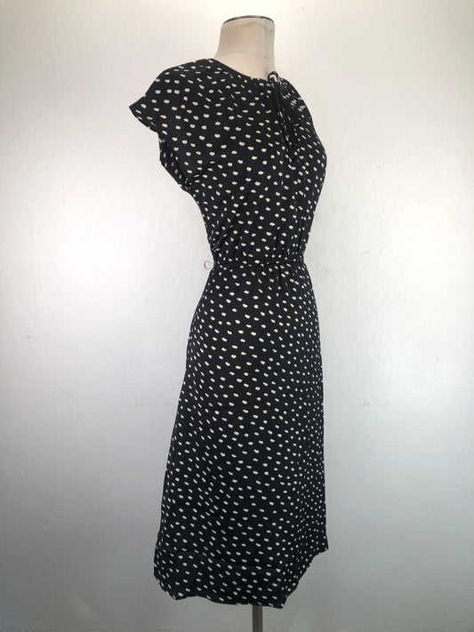 Vestido Negro de Lunares Hm