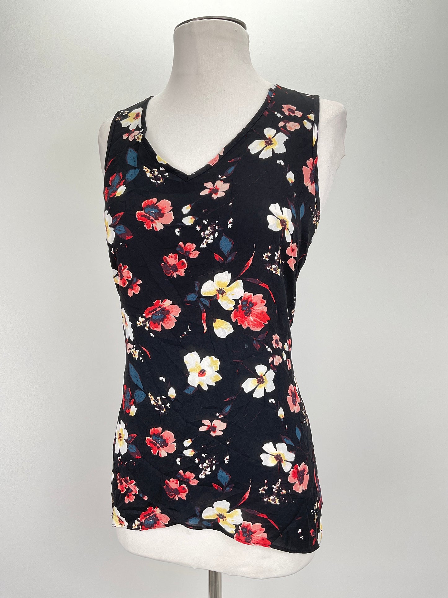 Blusa Negro Floral Chelsea Theodore