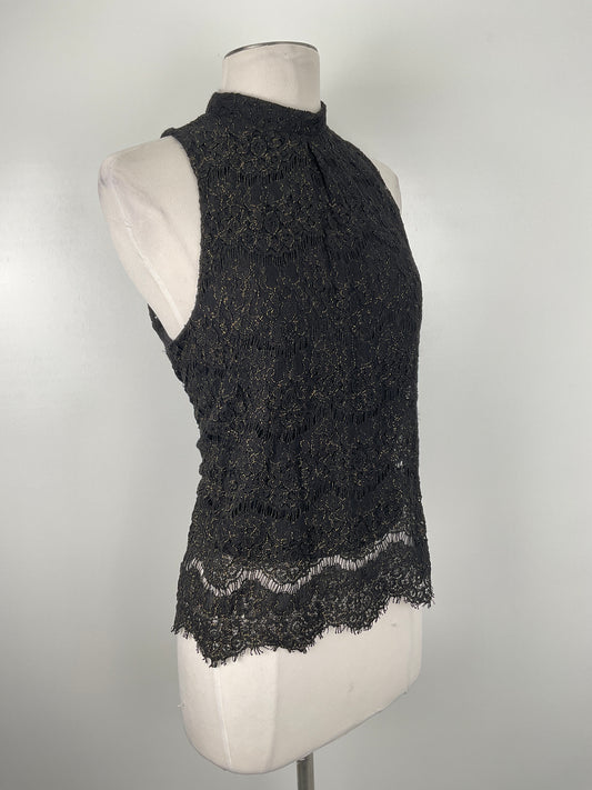 Blusa Negro De Brillo Love Fire